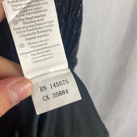 Anthropologie The Korner Black Silver Velvet Keyhole Mini Dress Ribbed - Size S - Picture 10 of 14